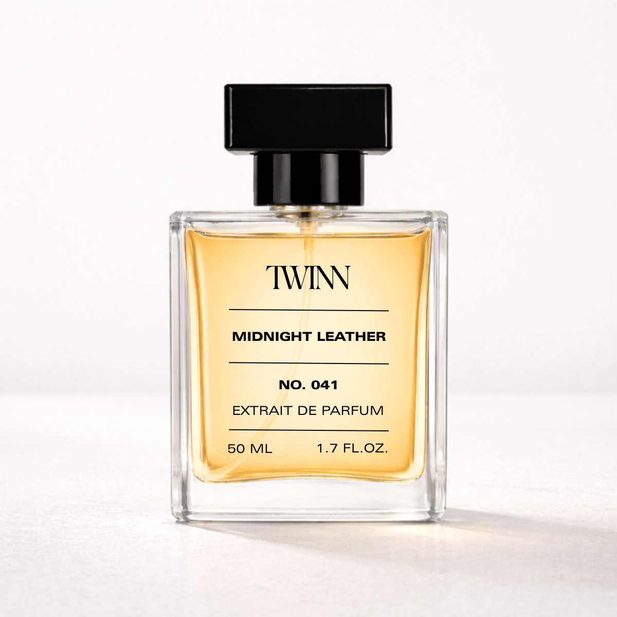 Midnight Leather fragrance bottle - Ombre Leather inspired luxury perfume by TWINN Scents
